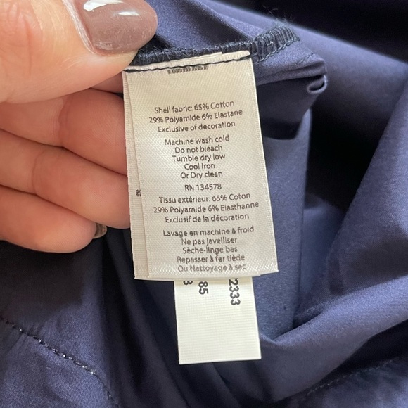 Vineyard Vines Ric Rac Bell Sleeve Blouse Navy Blue Size XS - Picture 6 of 6